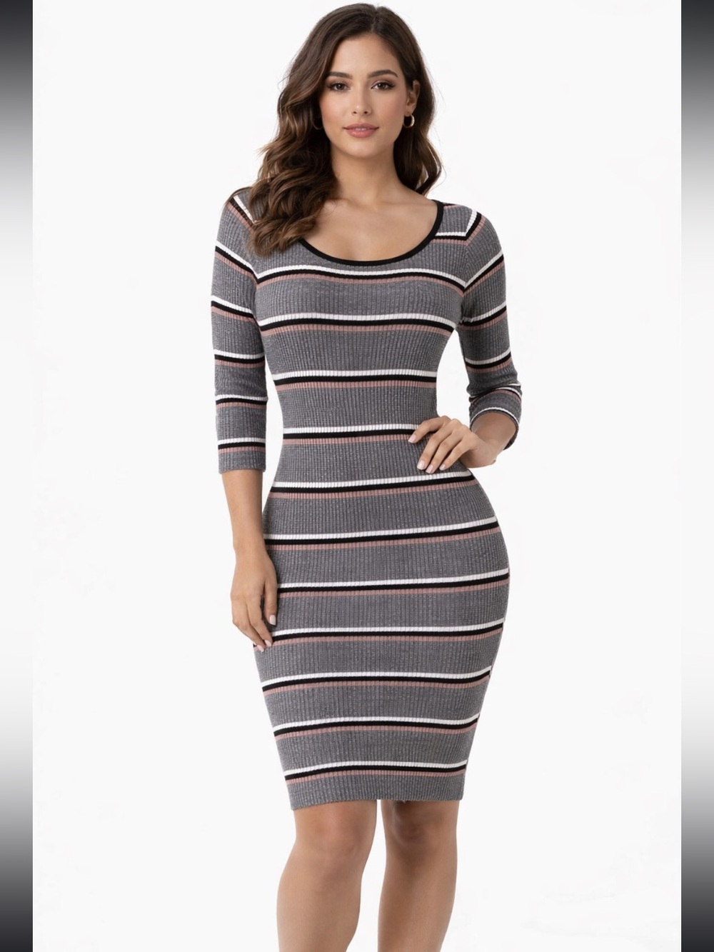 Striped Bodycon Dress Say What?